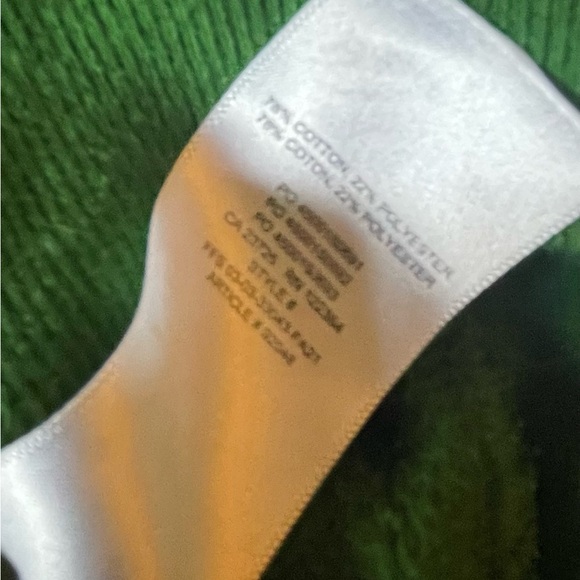 TNA Aritzia Cozy Fleece Money Green 1/4 Quarter Zip Cropped Sweatshirt Vintage S - Picture 10 of 14